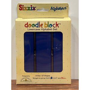 USED ONCE Sizzix Lowercase Doodle Block Alphabet Die Set 38-0999